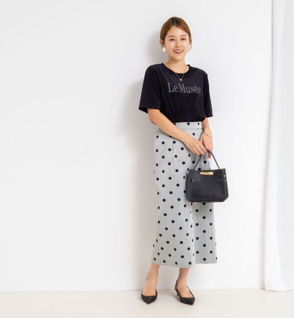 NOLLEY'S「シアートリコットベロアプリントTシャツ」|Tシャツ・カットソー|