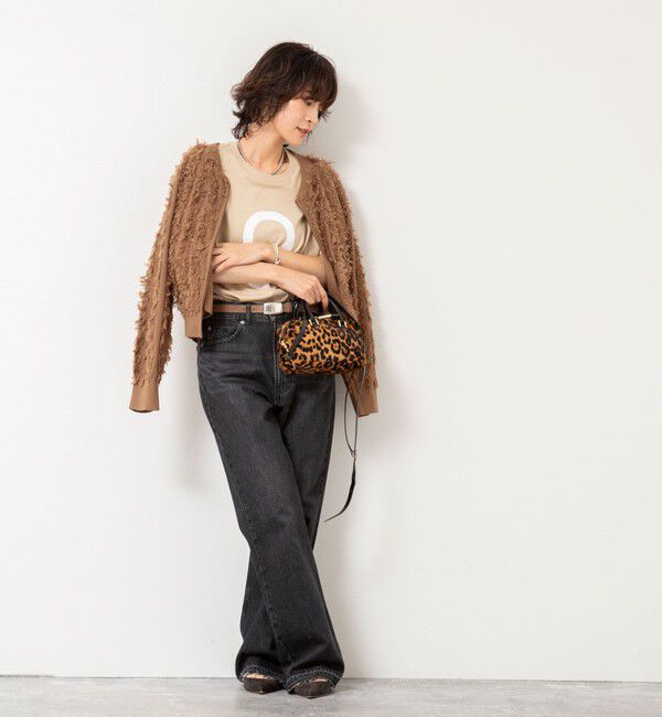 Rie Miller「《手洗い可能》カットジャガードジップアップカーディガン」|カーディガン|