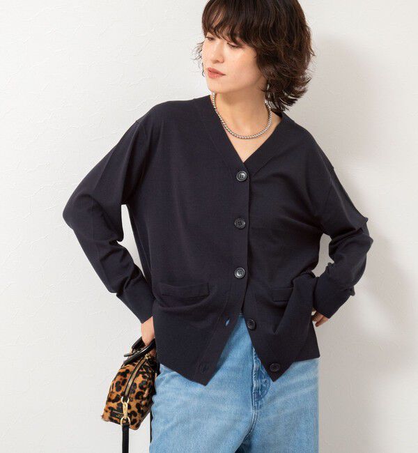 Rie Miller「《手洗い可能》《セットアップ対応》BIGシルエットVネックカーディガン」|カーディガン|
