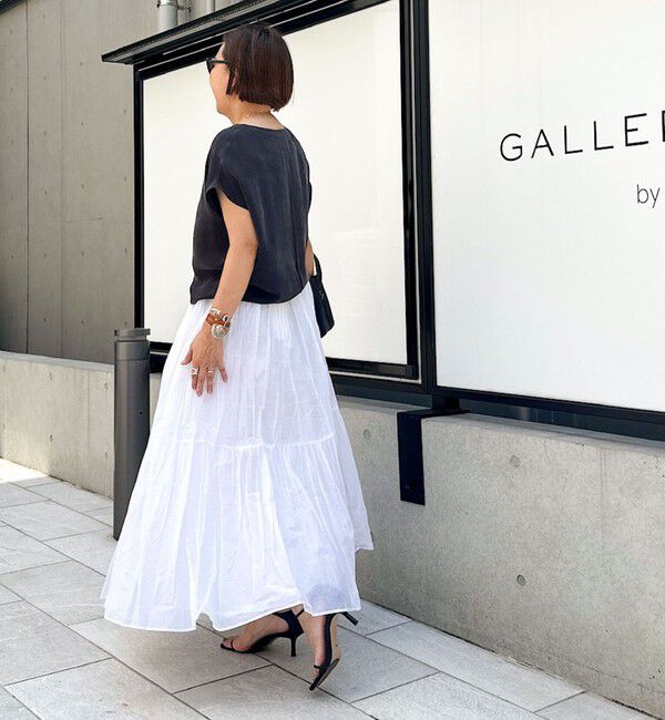 NOLLEY'S「【MARILYN MOON/マリリーンムーン】ウォッシャブルシアースターチコットンギャザースカート」|フレア|