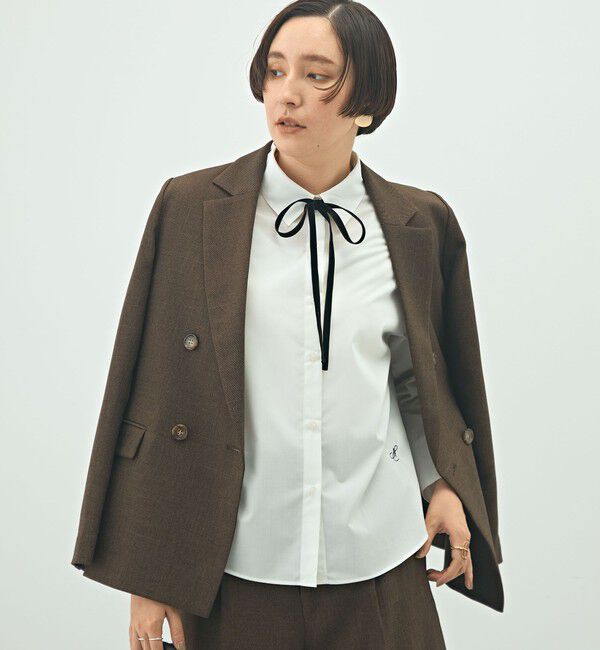 NOLLEY'S「ウォッシャブルリボン付きシャツ」|シャツ・ブラウス|