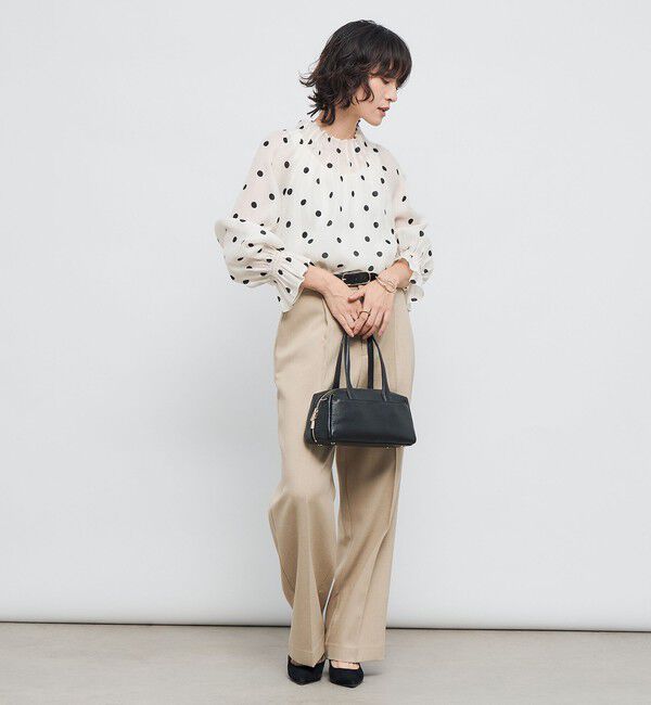 NOLLEY'S「ウォッシャブルピンタックドットプリントブラウス」|シャツ・ブラウス|