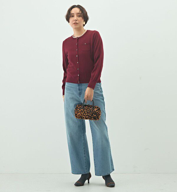 NOLLEY'S sophi「《アンサンブル対応》《手洗い可能》ウール100クルーネックカーディガン」|カーディガン|