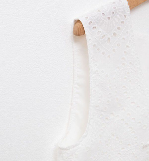 MAQWEL「【MAQWEL/マクウェル】《セットアップ対応》ウォッシャブルエンブロイダリーレースベスト」|ベスト・ジレ|