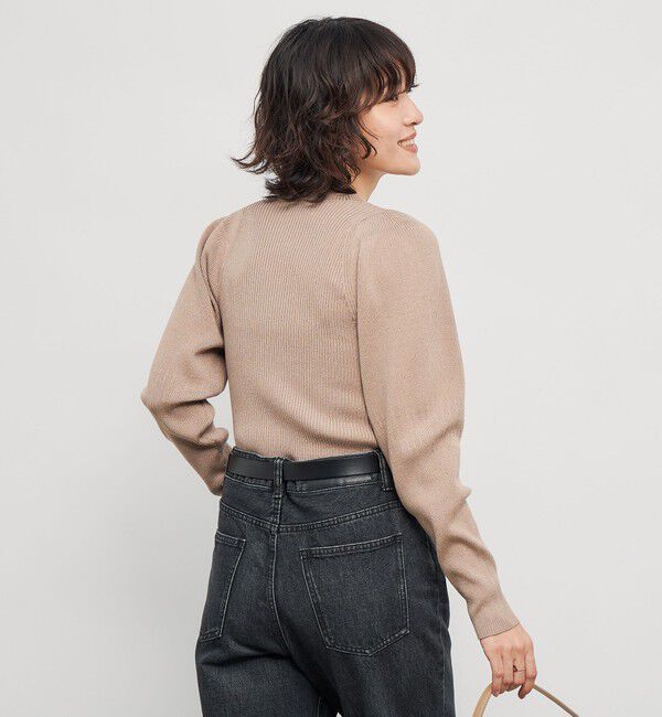 NOLLEY'S「《手洗い可能》リブパフスリーブプルオーバーニット」|ニット・セーター|