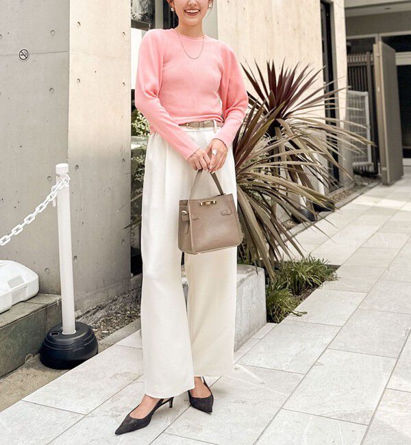 NOLLEY'S「《手洗い可能》リブパフスリーブプルオーバーニット」|ニット・セーター|