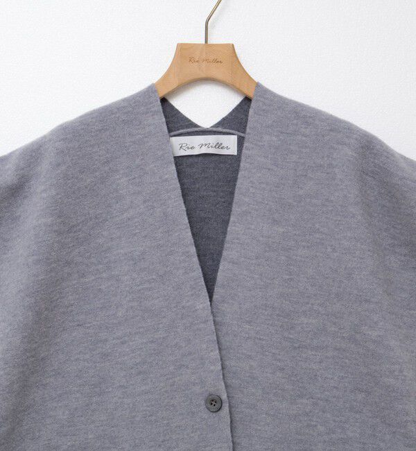 Rie Miller「バイカラー強縮ニットショール」|ニット・セーター|