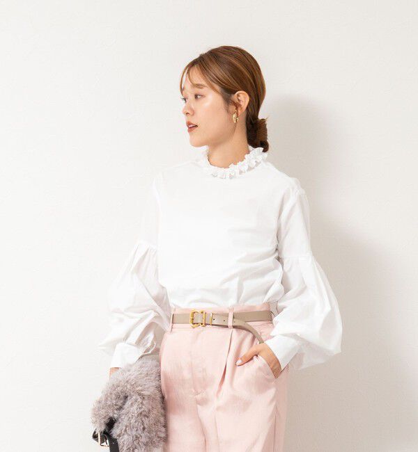 NOLLEY'S「【MARILYN MOON/マリリーンムーン】タックフリルボリュームブラウス」|シャツ・ブラウス|