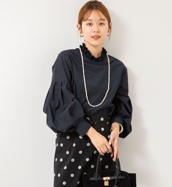 NOLLEY'S「【MARILYN MOON/マリリーンムーン】タックフリルボリュームブラウス」|シャツ・ブラウス|