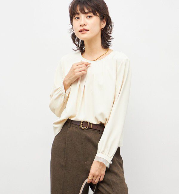 NOLLEY'S「ウォッシャブル2WAYストレッチブラウス」|シャツ・ブラウス|