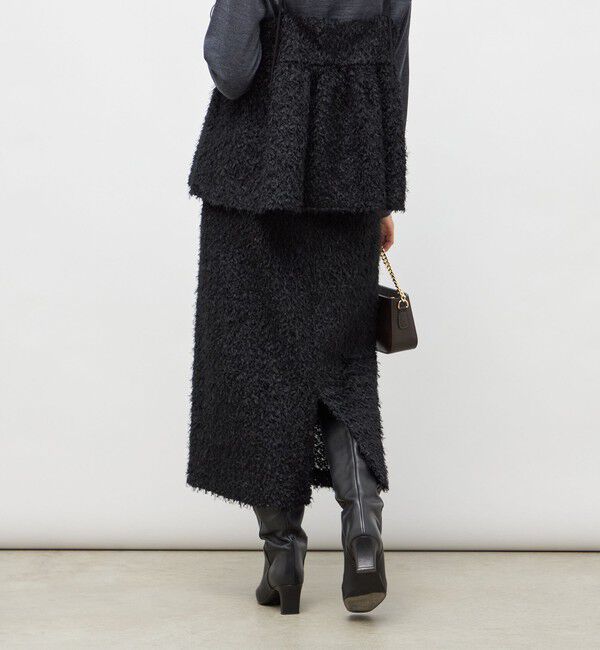 NOLLEY'S sophi「《セットアップ対応》ウォッシャブルフェザーチュールタイトスカート」|タイト|