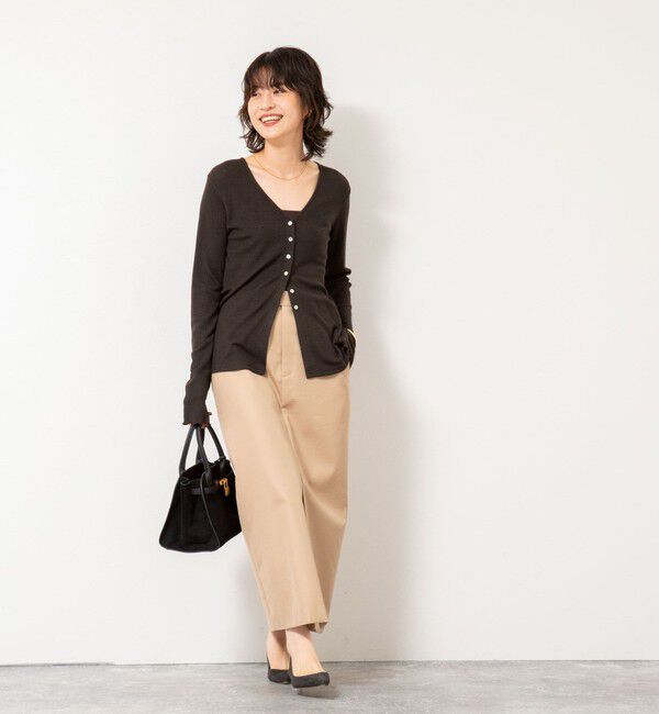 NOLLEY'S「MY STANDARD ウォッシャブルリブカーディガン」|カーディガン|