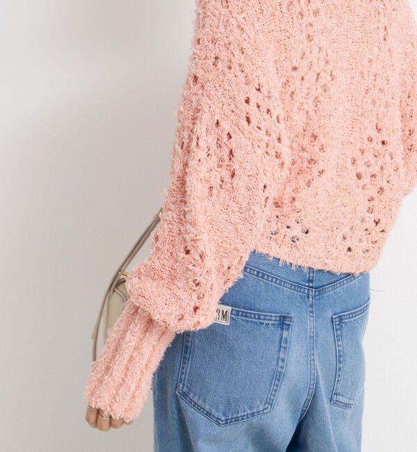 NOLLEY'S「《手洗い可能》カットフェザーヤーン透かし柄2WAYカーディガン」|カーディガン|