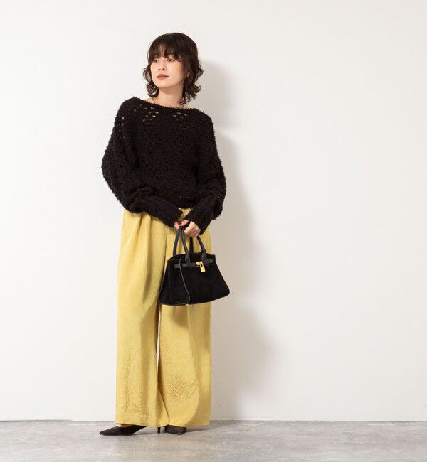 NOLLEY'S「《手洗い可能》カットフェザーヤーン透かし柄2WAYカーディガン」|カーディガン|