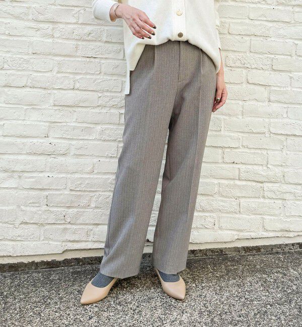 NOLLEY'S「ウォッシャブルウール調愛されセミワイドパンツ」|その他|