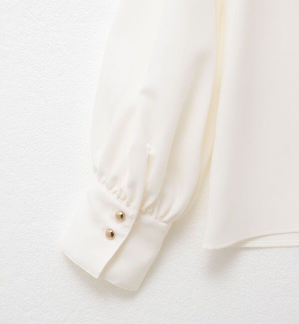 NOLLEY'S「ウォッシャブル衿ギャザーリボンブラウス」|シャツ・ブラウス|