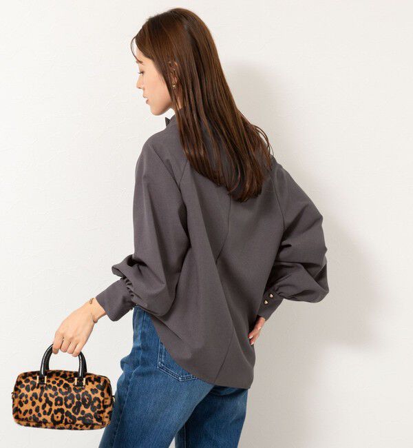 NOLLEY'S「ウォッシャブル衿ギャザーリボンブラウス」|シャツ・ブラウス|