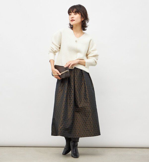 NOLLEY'S「《手洗い可能》ヘアリーストレッチVネックプルオーバーニット」|ニット・セーター|