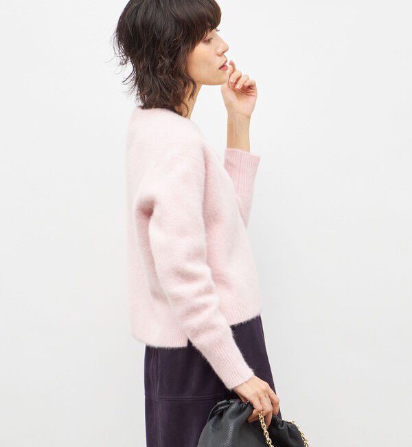 NOLLEY'S「《手洗い可能》ヘアリーストレッチVネックプルオーバーニット」|ニット・セーター|