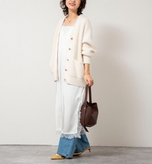 NOLLEY'S sophi「カシミヤ混ヘアリーVネックカーディガン」|カーディガン|