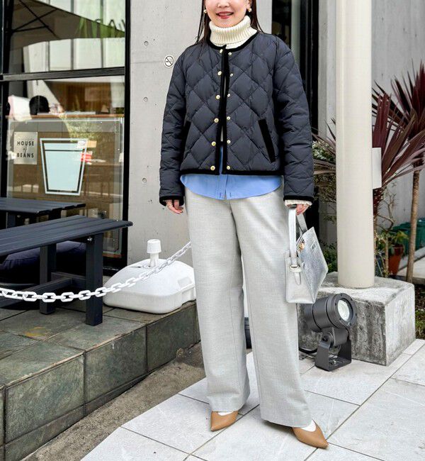 NOLLEY'S sophi「ウォッシャブル両面起毛ヘリンボーン/ストライプセミワイドパンツ」|その他|