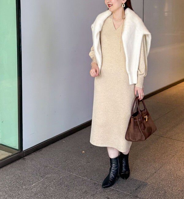 NOLLEY'S sophi「◇【WEB限定】ウォッシャブルラメ総針Vネックコクーンワンピース」|ワンピース|