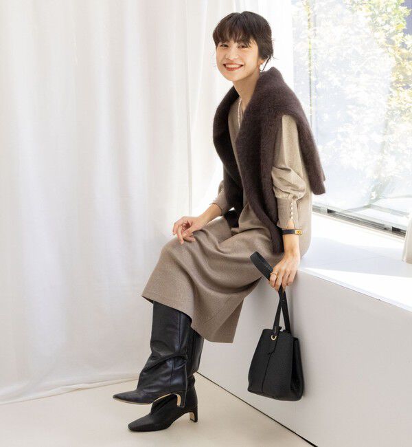 NOLLEY'S sophi「◇【WEB限定】ウォッシャブルラメ総針Vネックコクーンワンピース」|ワンピース|