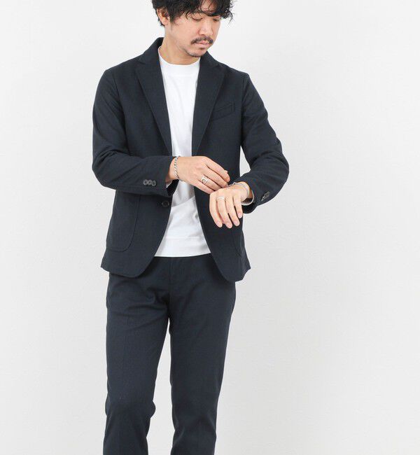 NOLLEY'S goodman「《セットアップ対応》【Active Jersey】ホームスパン ストレッチイージーJK」|テーラードジャケット|