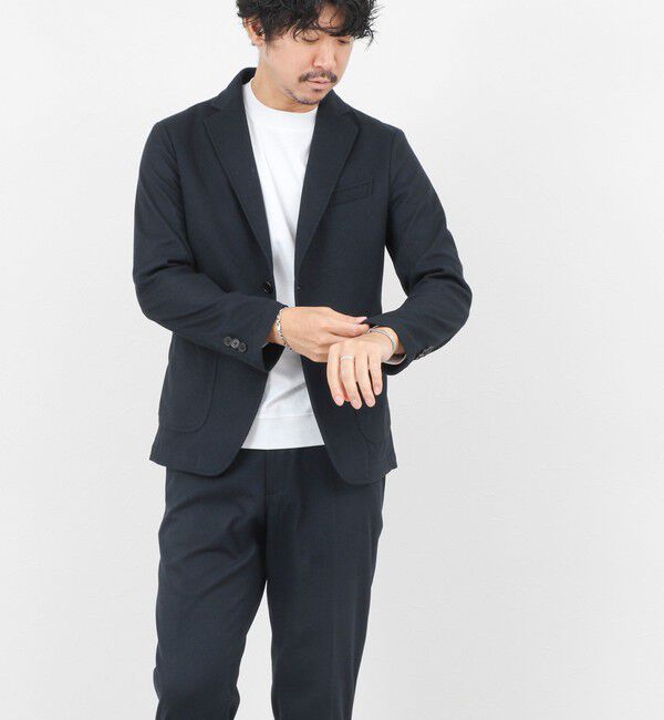 NOLLEY'S goodman「《セットアップ対応》【Active Jersey】ホームスパン ストレッチイージーJK」|テーラードジャケット|