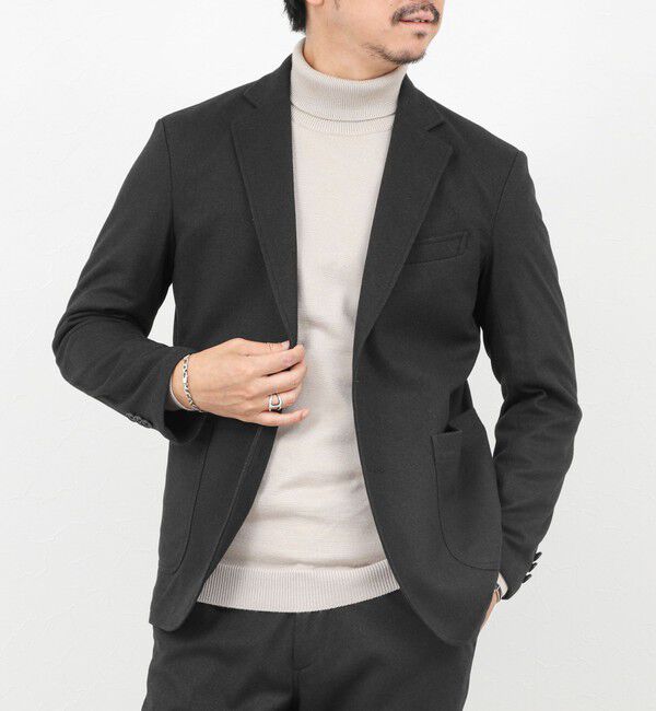 NOLLEY'S goodman「《セットアップ対応》【Active Jersey】ホームスパン ストレッチイージーJK」|テーラードジャケット|チャコールグレー