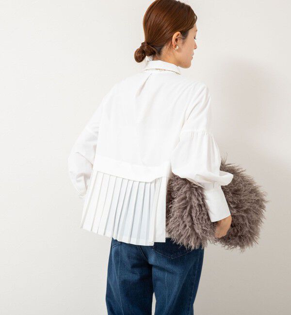 NOLLEY'S「ウォッシャブル切替プリーツブラウス」|シャツ・ブラウス|