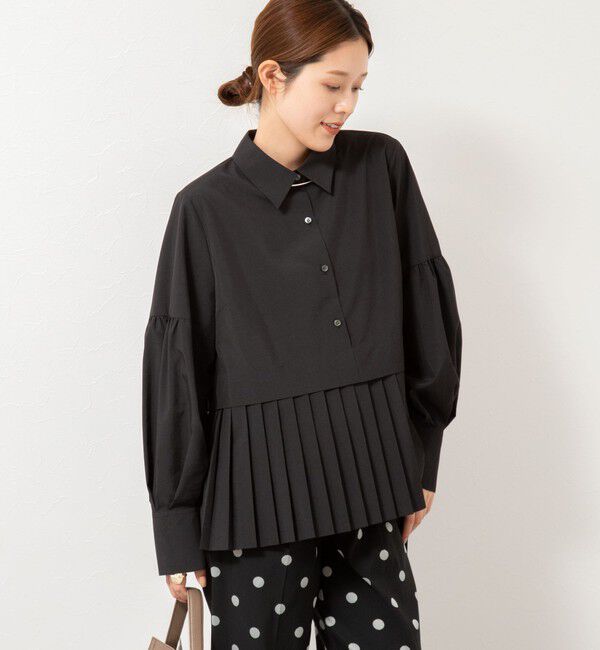 NOLLEY'S「ウォッシャブル切替プリーツブラウス」|シャツ・ブラウス|