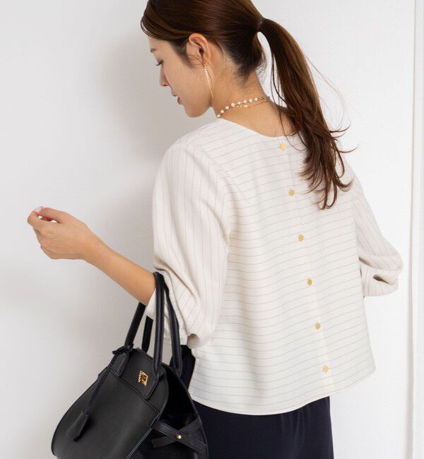 NOLLEY'S「《セットアップ対応》ウォッシャブルウール調2WAYフリルブラウス」|シャツ・ブラウス|