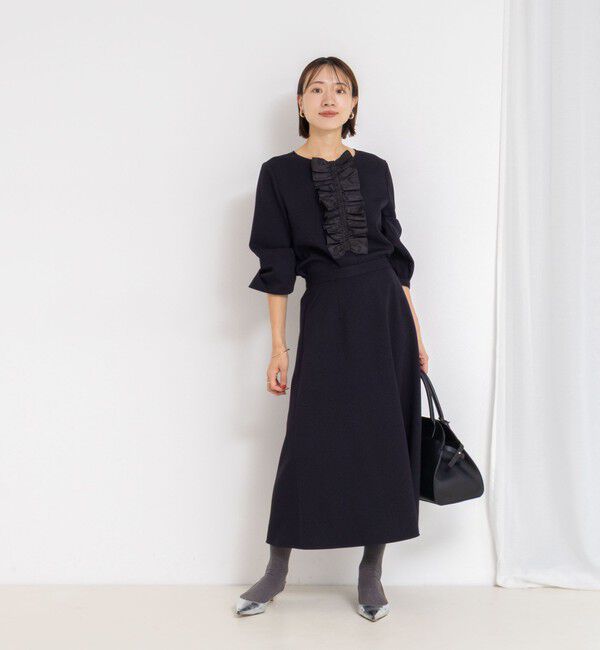 NOLLEY'S「《セットアップ対応》ウォッシャブルウール調2WAYフリルブラウス」|シャツ・ブラウス|