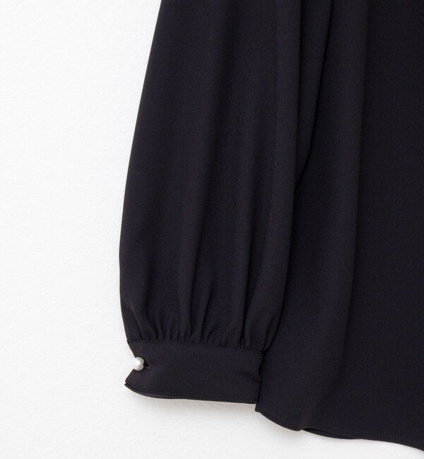 NOLLEY'S sophi「ウォッシャブルバックサテンパール釦タックブラウス」|シャツ・ブラウス|