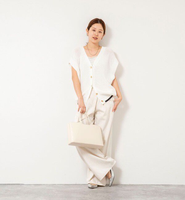 Rie Miller「【RM denim】リネン混ラップワイドパンツ」|その他|