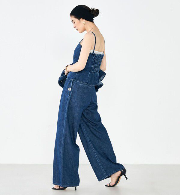 Rie Miller「【RM denim】リネン混ラップワイドパンツ」|その他|