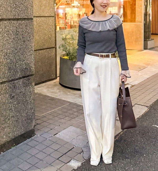 NOLLEY'S sophi「ウォッシャブル強撚ツイルワイドパンツ」|その他|