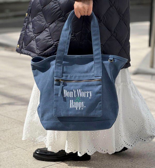 NOLLEY'S「キャンバスロゴ刺繍トートバッグ」|トートバッグ|ブルー