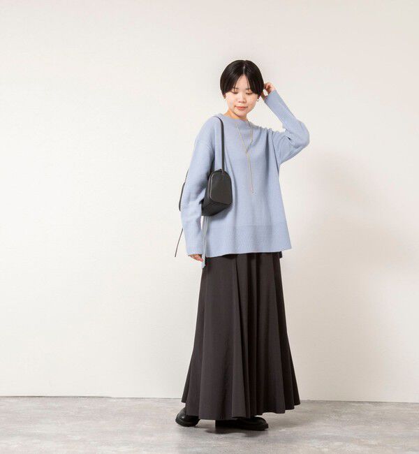 NOLLEY'S「ウールナイロンロング丈プルオーバー」|ニット・セーター|