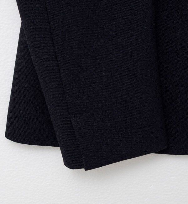 NOLLEY'S「《セットアップ対応》ウォッシャブルサージストレッチVネックジャケット」|ノーカラージャケット|