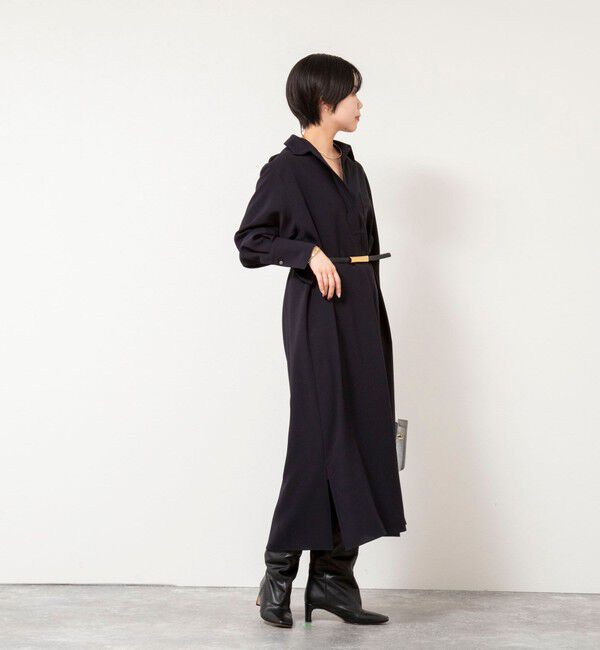 NOLLEY'S sophi「ウォッシャブルツイルロングシャツワンピース」|ワンピース|
