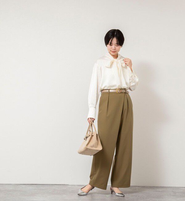 NOLLEY'S sophi「ウォッシャブルサテンドビーボウタイブラウス」|シャツ・ブラウス|