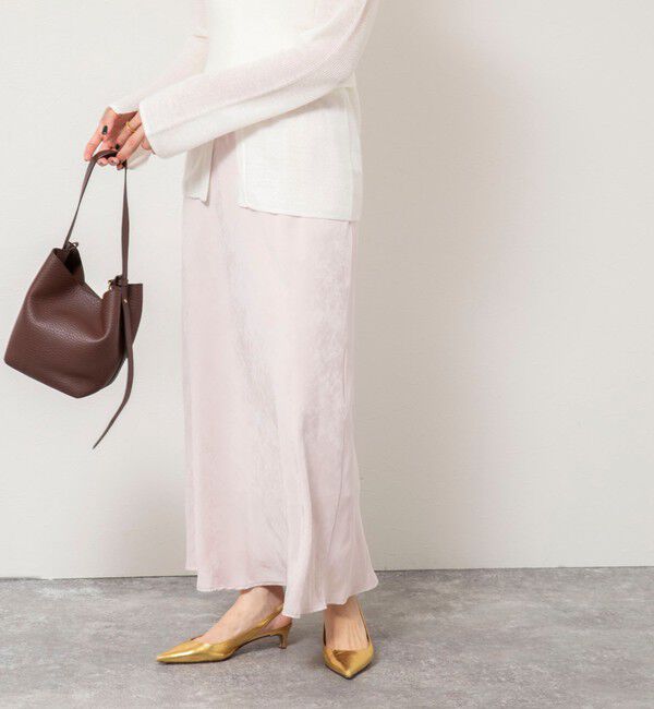 NOLLEY'S sophi「ウォッシャブルスエードサテンナロースカート」|タイト|