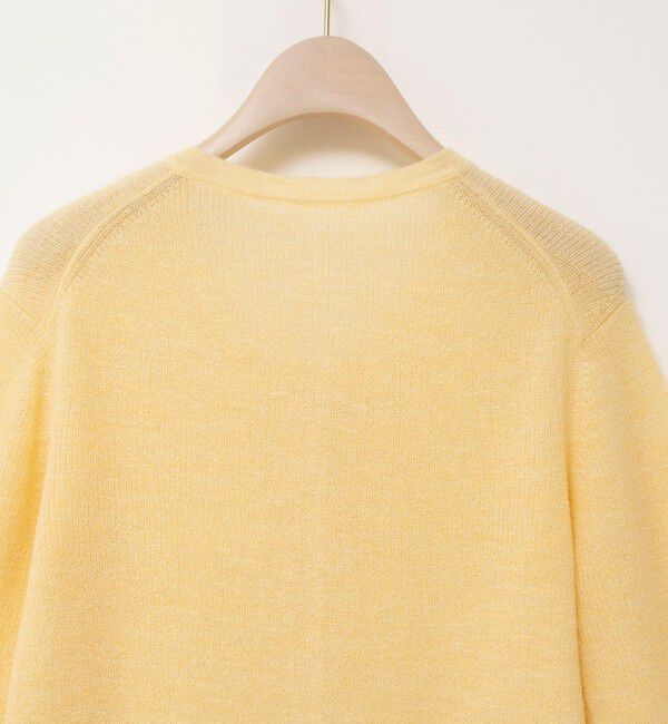 NOLLEY'S sophi「《手洗い可能》モヘヤ混片畦ミディ丈Cネックカーディガン」|カーディガン|