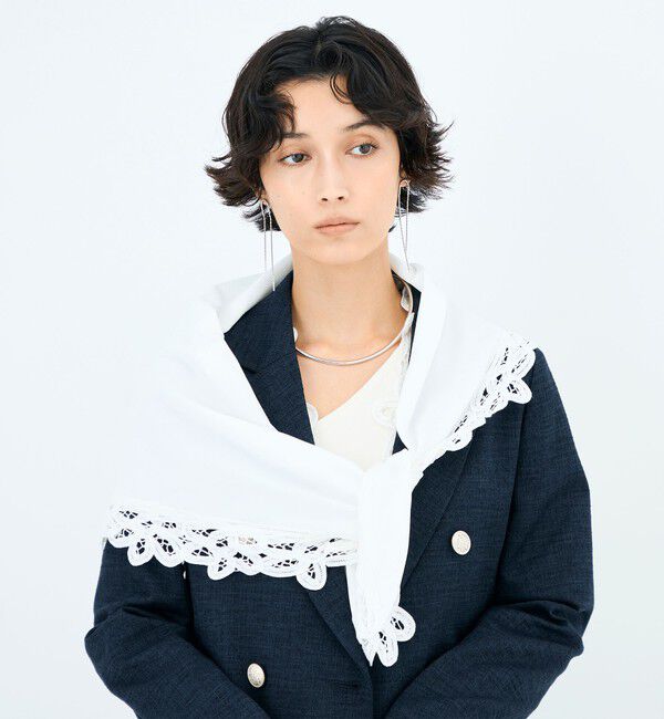 NOLLEY'S「《手洗い可能》バテンレース三角ストール」|ストール|