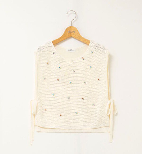NOLLEY'S「《手洗い可能》ビジュー付ベスト」|ベスト・ジレ|
