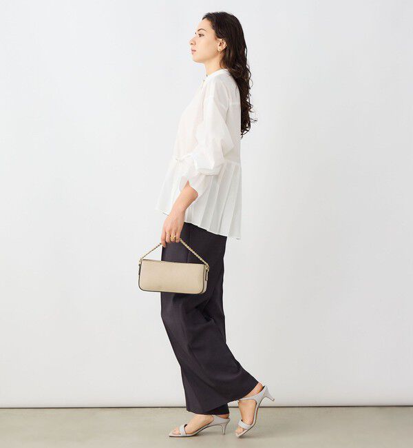 NOLLEY'S sophi「《セットアップ対応》ウォッシャブルドライシャークタックワイドパンツ」|その他|