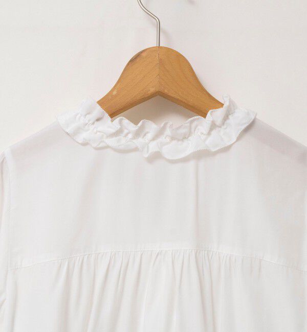 NOLLEY'S「ウォッシャブルフロントフリルVネックブラウス」|シャツ・ブラウス|