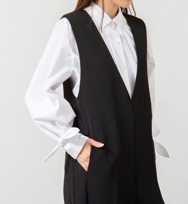 NOLLEY'S「ウォッシャブル袖リボン付きボリュームシャツ」|シャツ・ブラウス|